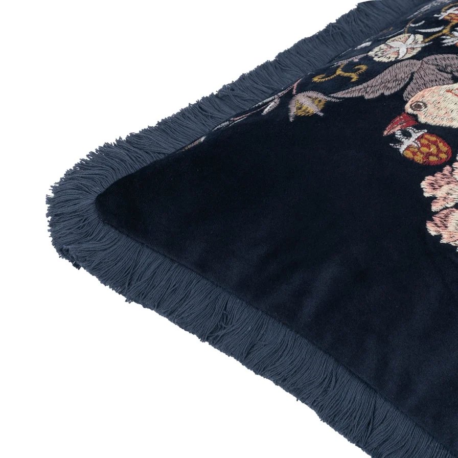 Tyynynpäällinen Strawberry Thief brodeerattu Sininen - Indigo 50 x 50 cm - Image 7