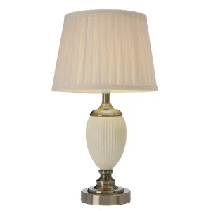 Pöytävalaisin Ottilia Beige, korkeus 49 cm