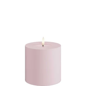 Led-kynttilä ulkokäyttöön Vaaleanpunainen (Dust red) halk. 10 cm