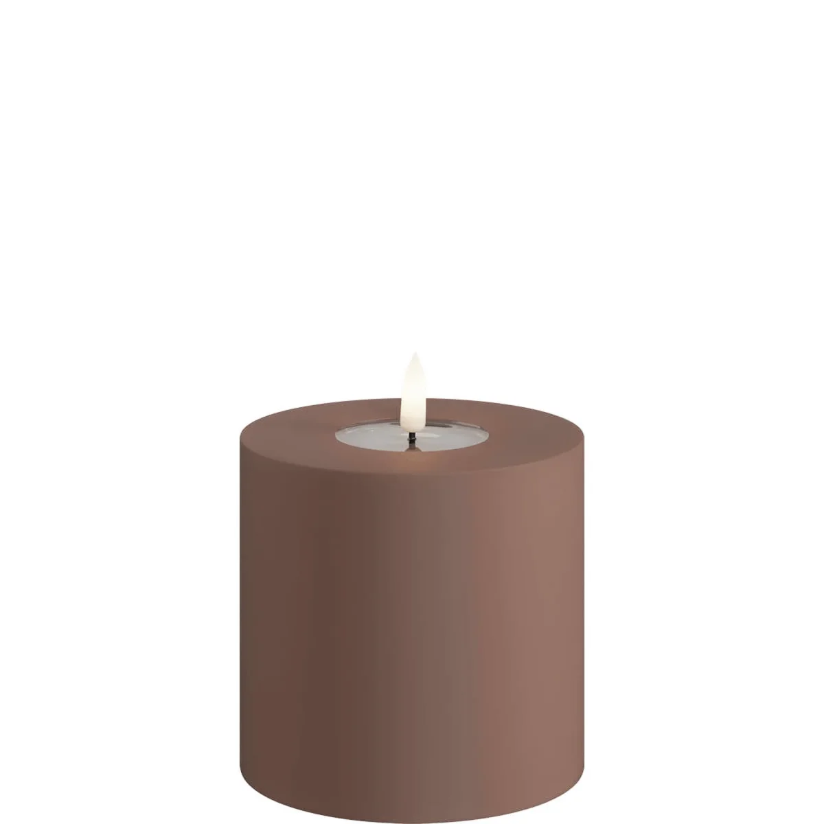 Led-kynttilä ulkokäyttöön Ruskea (Mocca) halk. 10 cm