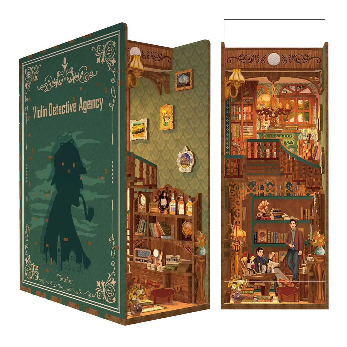 DIY Minimaailma kirjahyllyyn - Violin Detective Agency Book Nook