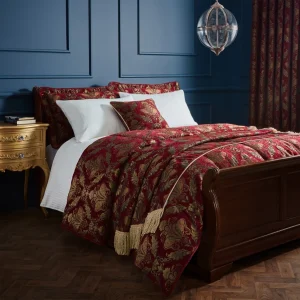 Päiväpeitto Jacquard chenille Burgundy 275 x 275 cm