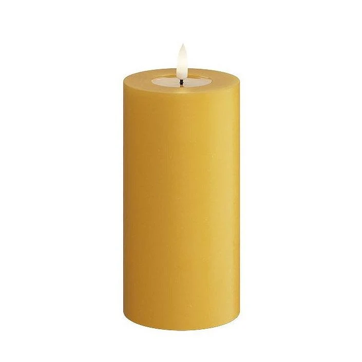 Led-kynttilä Murrettu keltainen (Curry) halk. 7,5 cm - Image 4