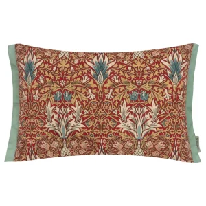 Tyynynpäällinen joka sopii ulkokäyttöön William Morris Snakeshead punainen 40 x 60 cm
