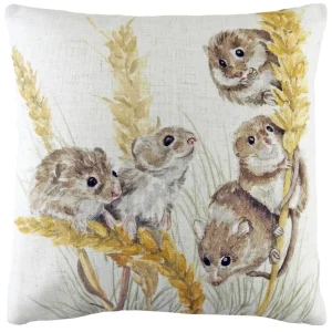 Tyynynpäällinen Peltohiiret - Woodland mice 43 x 43 cm