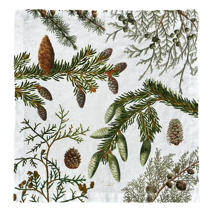 Pellava servetti Kävyt - Pine Trees