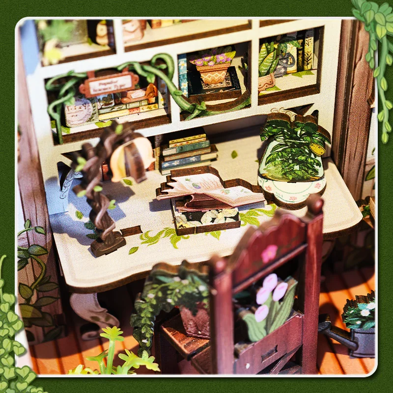 DIY Minimaailma kirjahyllyyn – Green Life Bookshop Book Nook - Image 8