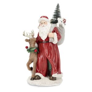 Joulupukki ja lahjasäkki sis. led-valot