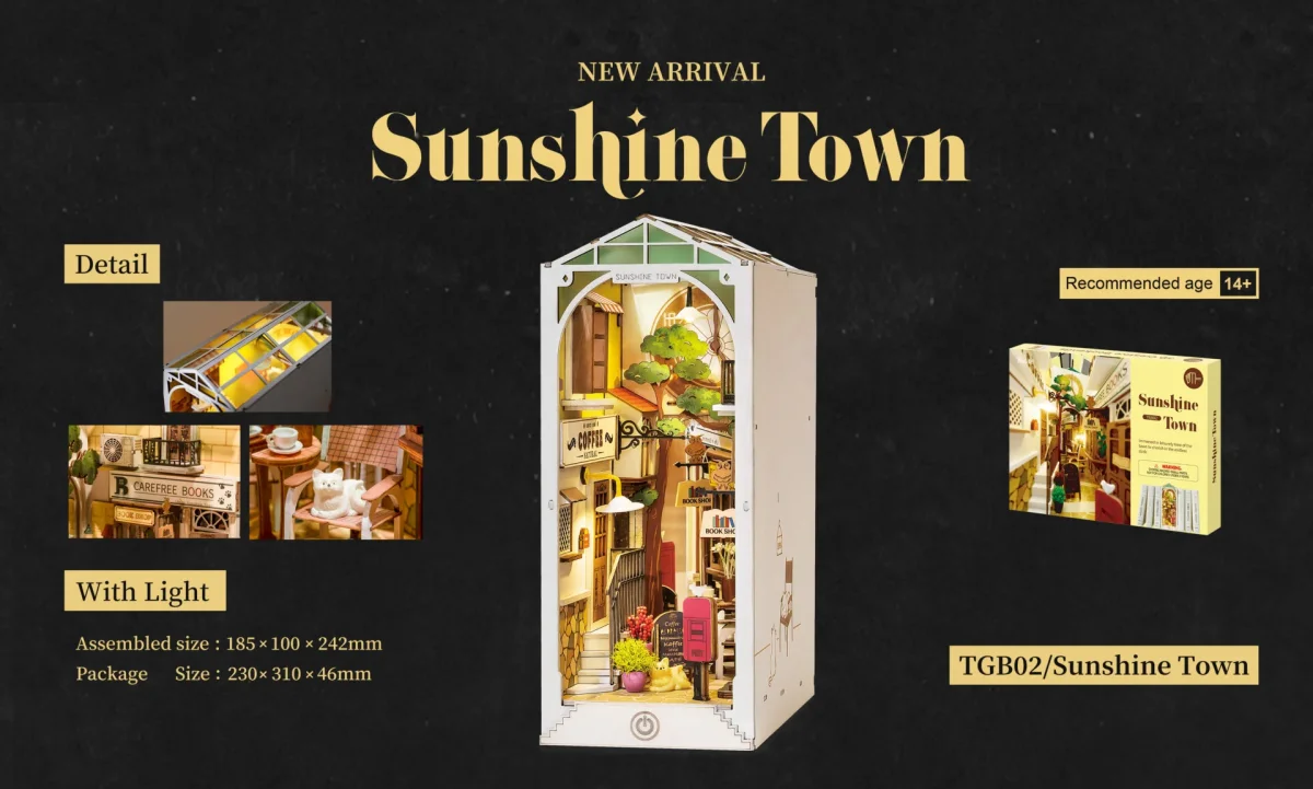DIY Minimaailma kirjahyllyyn - Sunshine Town Book Nook - Image 5
