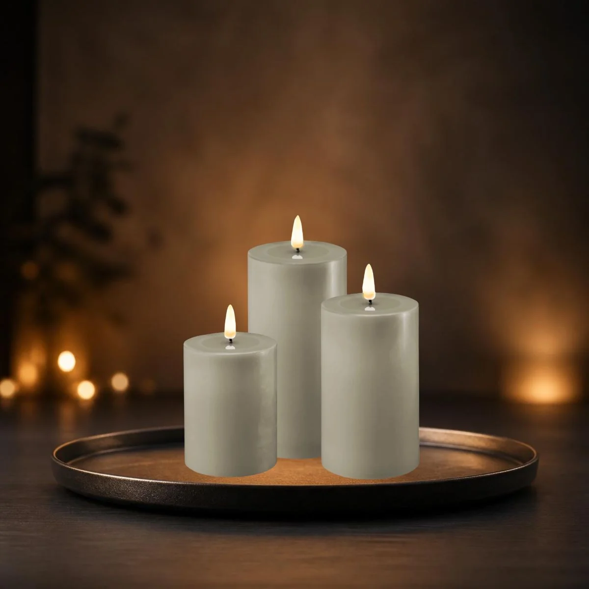 Led-kynttilät 3 kpl setti - Valitse väri (kermanvalkoinen, valkoinen tai hiekanruskea) - Image 8